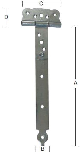 T-BLADHÆNGSEL 155 MM