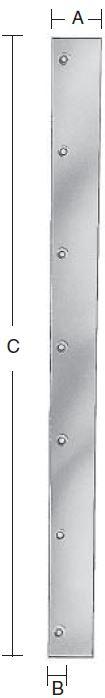 ANSLAGSSKINNE 1000X40X4 MM